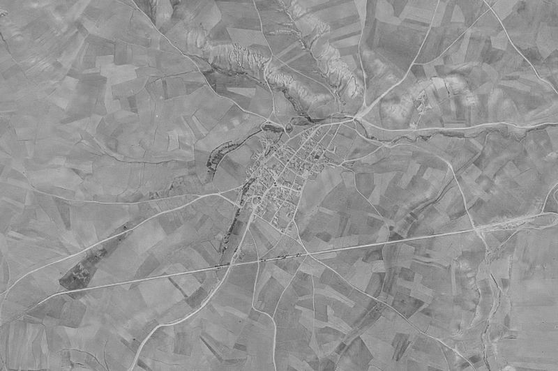 Ortofoto de 1956-1957 del núcleo de Zarzuela del Monte