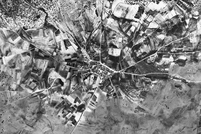 Ortofoto de 1956-1957 del núcleo de Zarzuela del Pinar