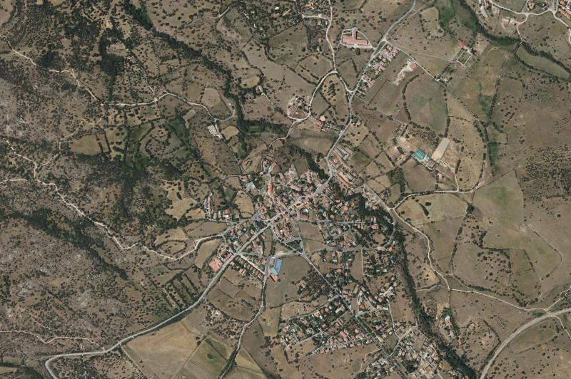Ortofoto actual del núcleo de Ortigosa del Monte