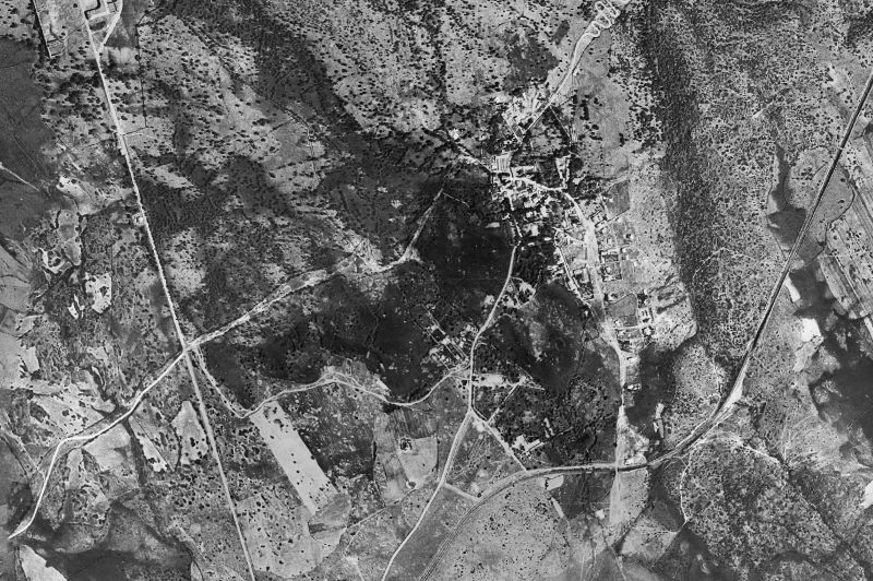 Ortofoto de 1956-1957 del núcleo de Navas de Riofrío