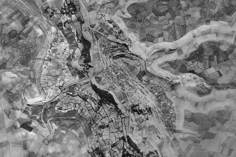 Ortofoto de 1956-1957 del núcleo de Cuevas de Provanco