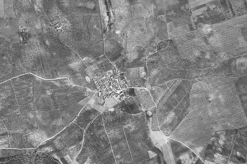 Ortofoto de 1956-1957 del núcleo de Almensilla