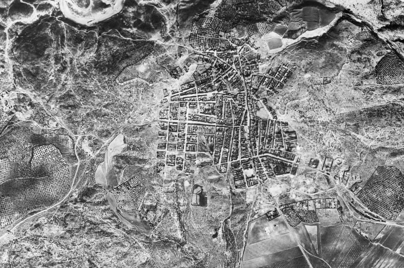 Ortofoto de 1956-1957 del núcleo de Aznalcóllar
