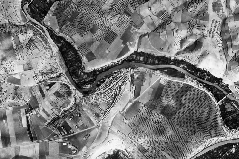 Ortofoto de 1956-1957 del núcleo de Badolatosa