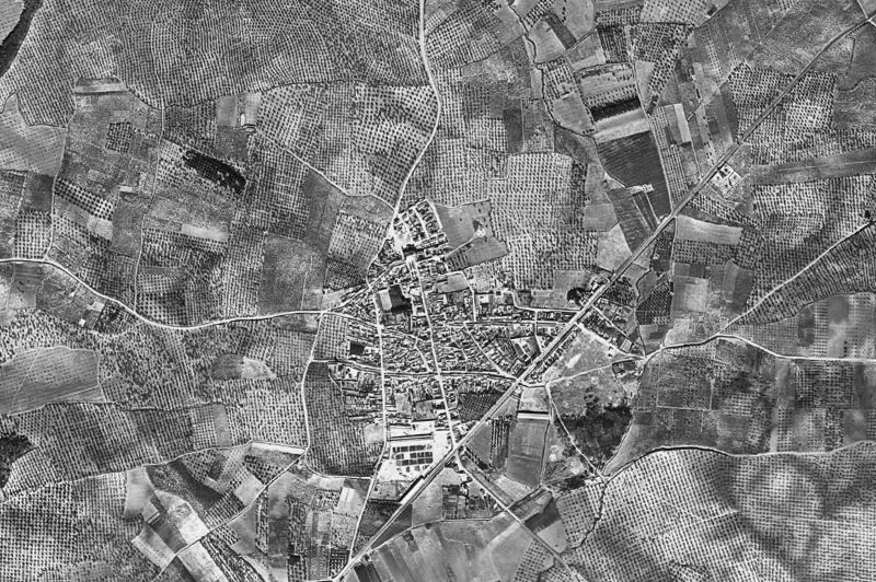 Ortofoto de 1956-1957 del núcleo de Bollullos de la Mitación