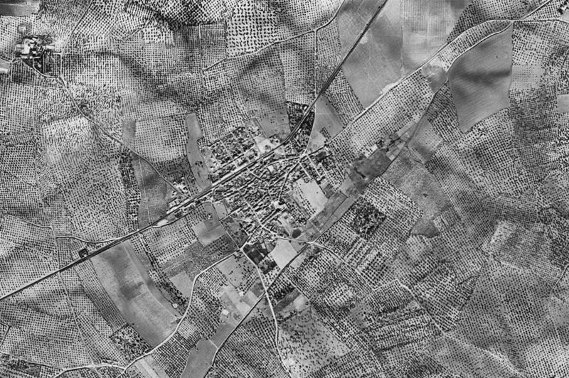 Ortofoto de 1956-1957 del núcleo de Bormujos