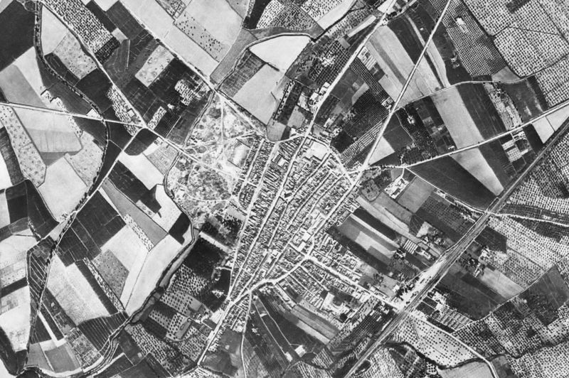 Ortofoto de 1956-1957 del núcleo de Brenes
