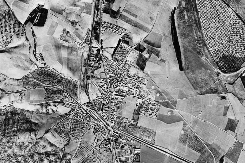 Ortofoto de 1956-1957 del núcleo de Camas