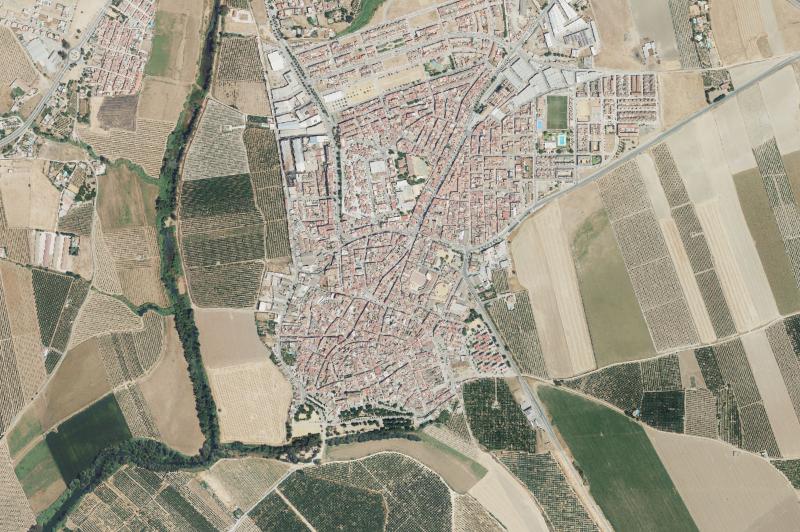 Ortofoto actual del núcleo de Cantillana
