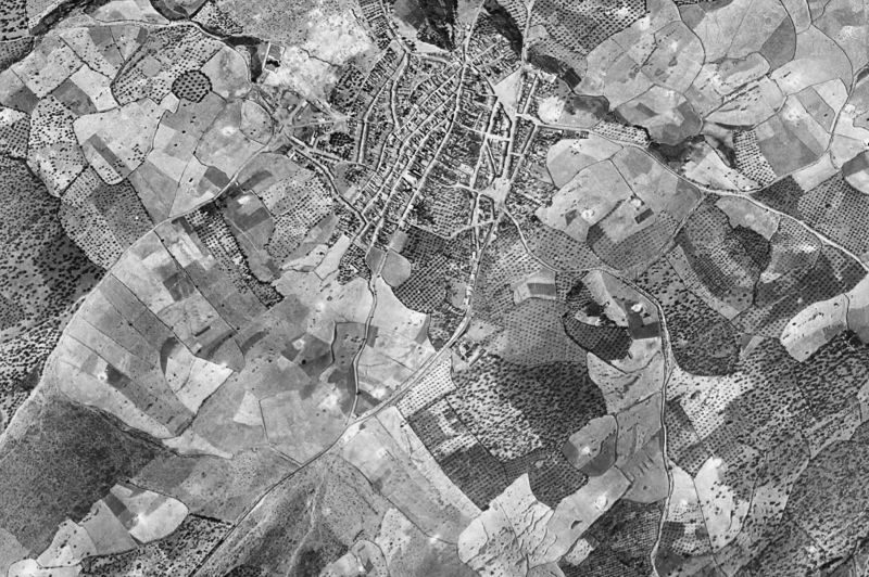 Ortofoto de 1956-1957 del núcleo de Castilblanco de los Arroyos
