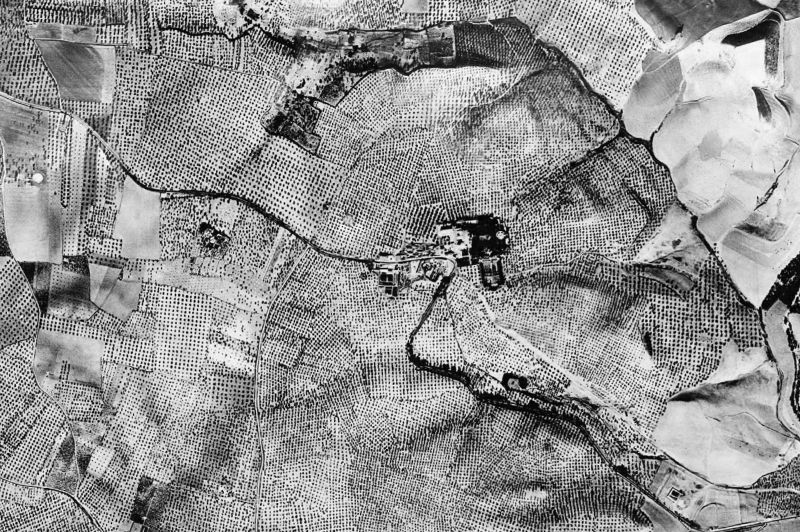 Ortofoto de 1956-1957 del núcleo de Castilleja de Guzmán