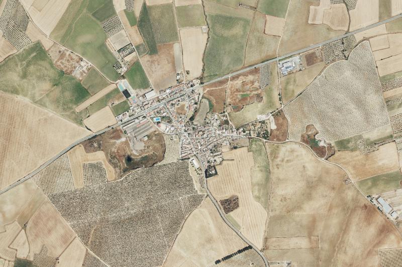 Ortofoto actual del núcleo de Castilleja del Campo