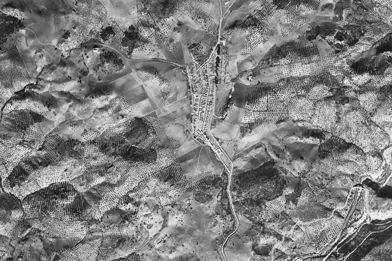 Ortofoto de 1956-1957 del núcleo de Coripe