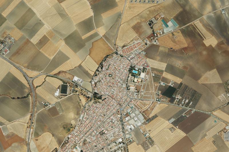 Ortofoto actual del núcleo de El Coronil
