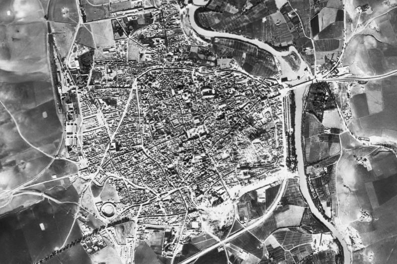 Ortofoto de 1956-1957 del núcleo de Écija