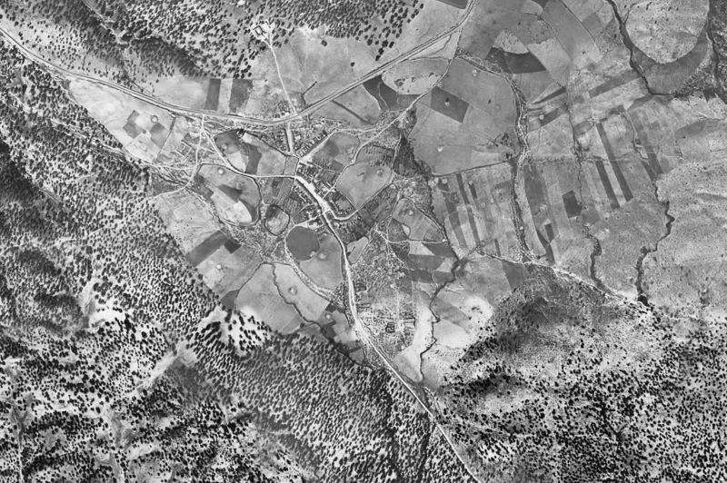 Ortofoto de 1956-1957 del núcleo de El Garrobo