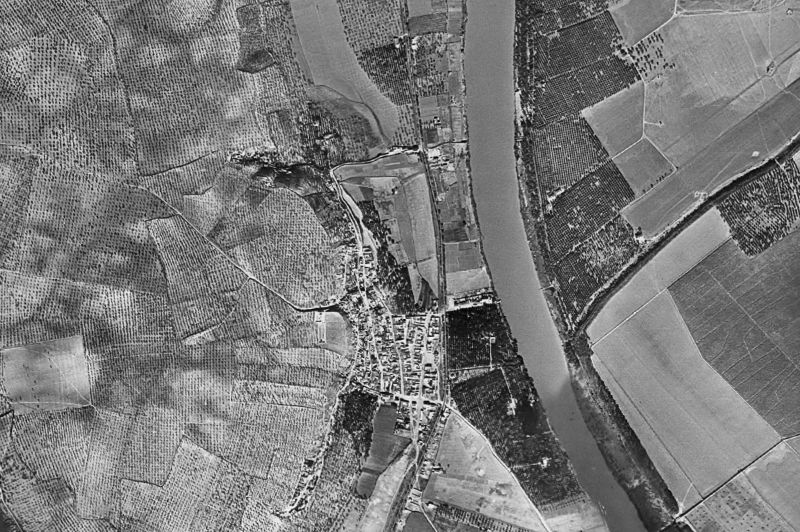 Ortofoto de 1956-1957 del núcleo de Gelves