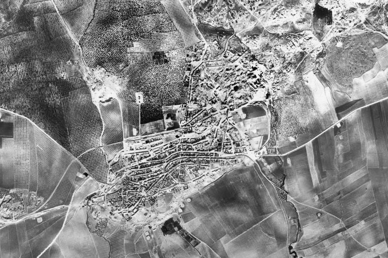 Ortofoto de 1956-1957 del núcleo de Gerena