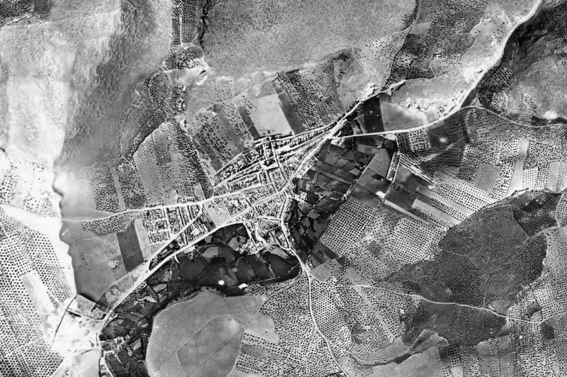 Ortofoto de 1956-1957 del núcleo de Gilena
