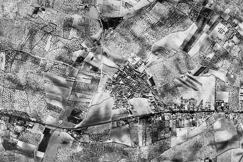 Ortofoto de 1956-1957 del núcleo de Gines