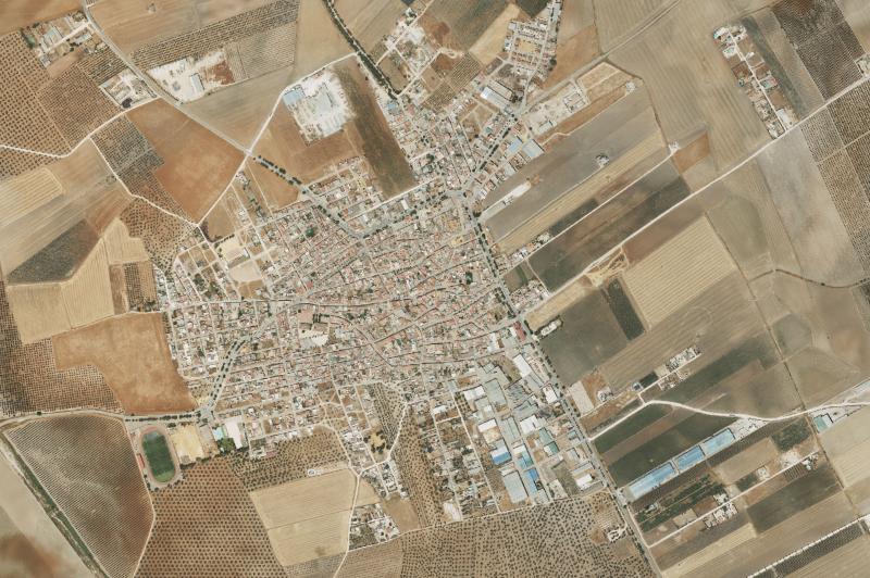 Ortofoto actual del núcleo de Lantejuela