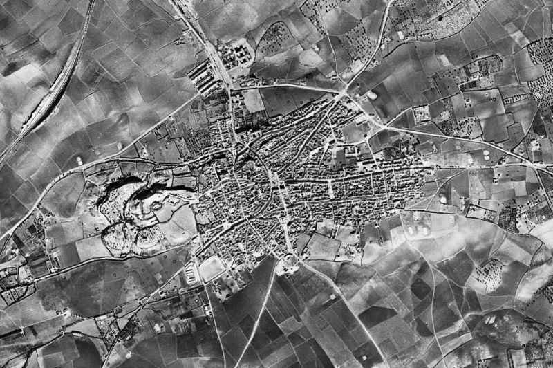 Ortofoto de 1956-1957 del núcleo de Lebrija