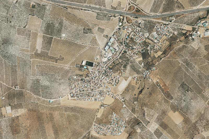 Ortofoto actual del núcleo de Lora de Estepa