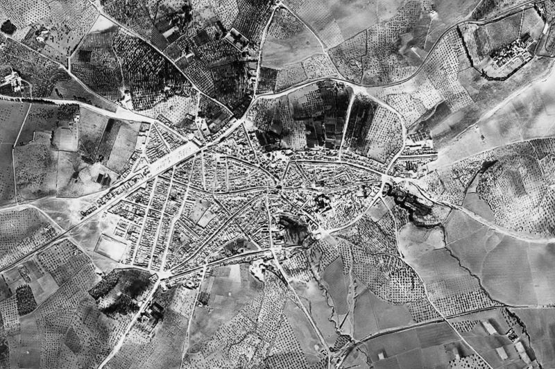 Ortofoto de 1956-1957 del núcleo de Mairena del Alcor