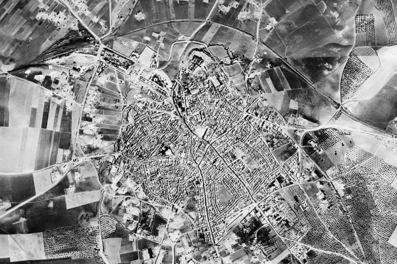 Ortofoto de 1956-1957 del núcleo de Marchena