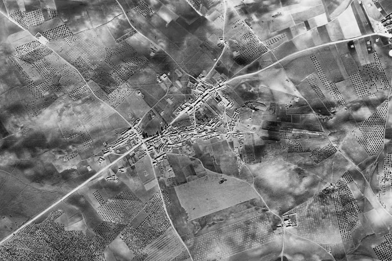 Ortofoto de 1956-1957 del núcleo de Marinaleda