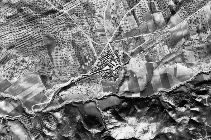 Ortofoto de 1956-1957 del núcleo de Martín de la Jara