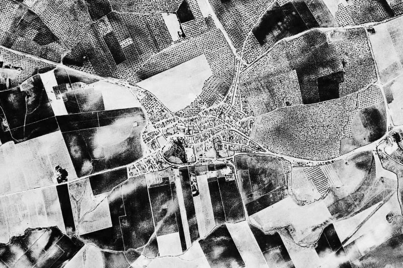 Ortofoto de 1956-1957 del núcleo de Los Molares