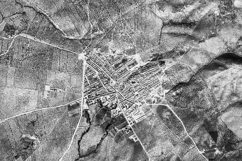 Ortofoto de 1956-1957 del núcleo de Montellano