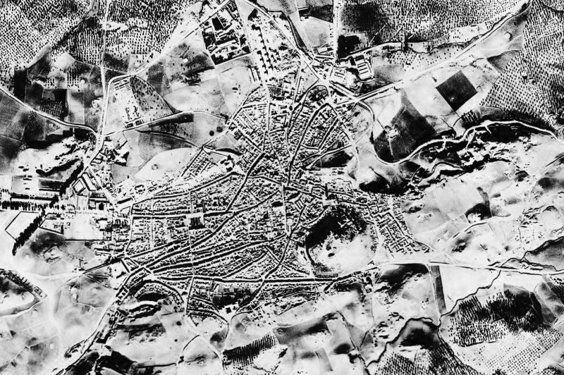 Ortofoto de 1956-1957 del núcleo de Morón de la Frontera