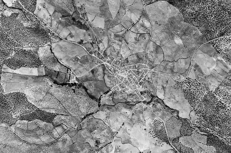 Ortofoto de 1956-1957 del núcleo de Las Navas de la Concepción