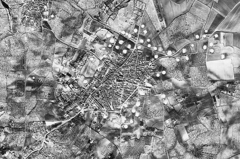 Ortofoto de 1956-1957 del núcleo de Olivares