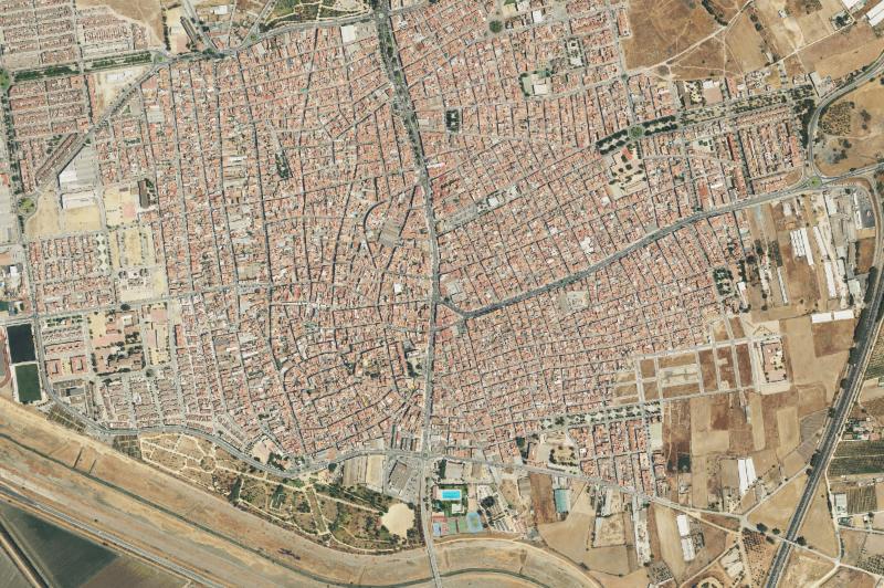 Ortofoto actual del núcleo de Los Palacios y Villafranca