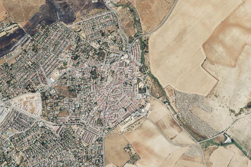 Ortofoto actual del núcleo de Palomares del Río