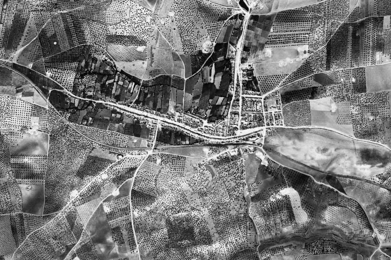 Ortofoto de 1956-1957 del núcleo de Pedrera