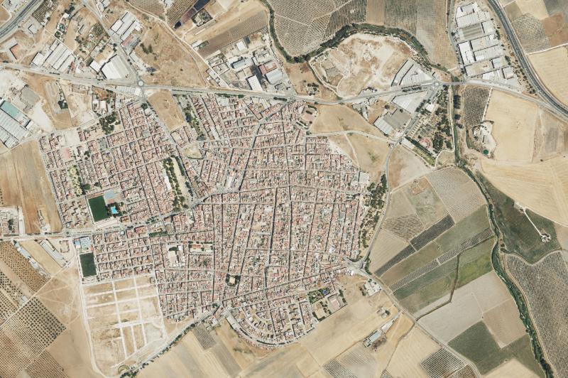 Ortofoto actual del núcleo de La Puebla de Cazalla