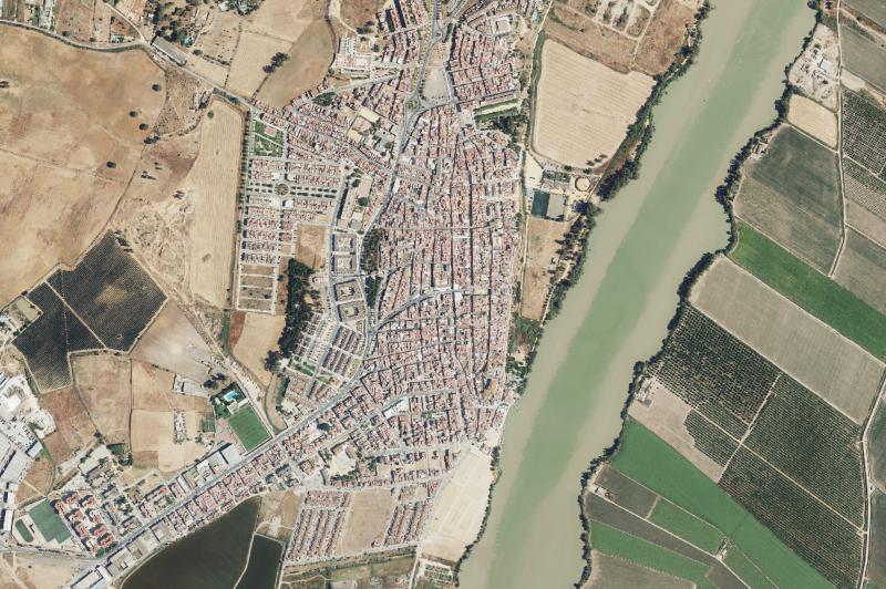 Ortofoto actual del núcleo de La Puebla del Río