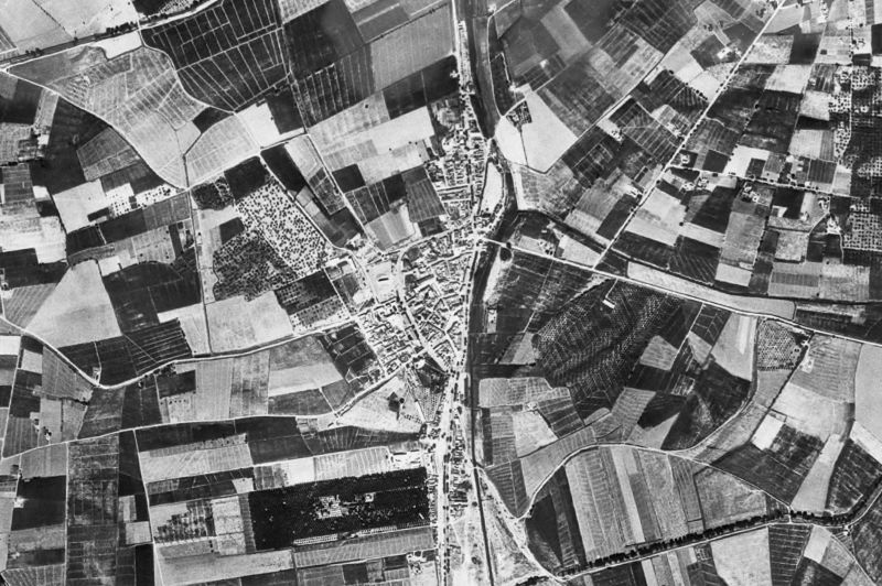 Ortofoto de 1956-1957 del núcleo de La Rinconada