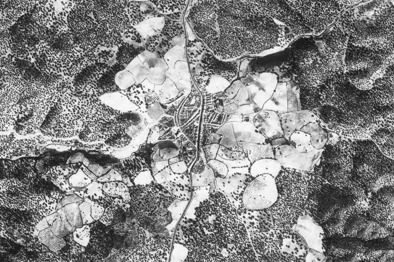 Ortofoto de 1956-1957 del núcleo de El Ronquillo
