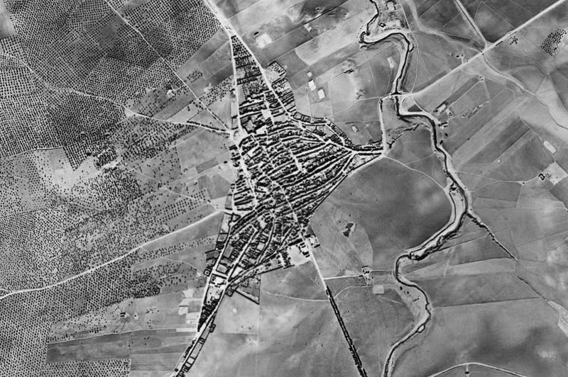 Ortofoto de 1956-1957 del núcleo de El Rubio
