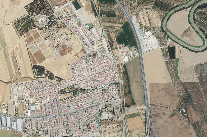 Ortofoto actual del núcleo de Santiponce