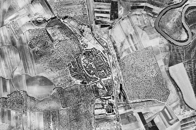 Ortofoto de 1956-1957 del núcleo de Santiponce