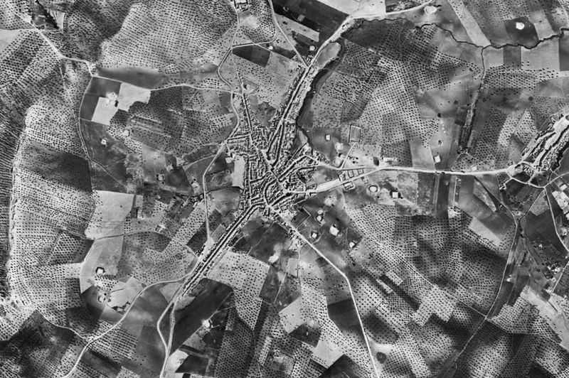 Ortofoto de 1956-1957 del núcleo de El Saucejo
