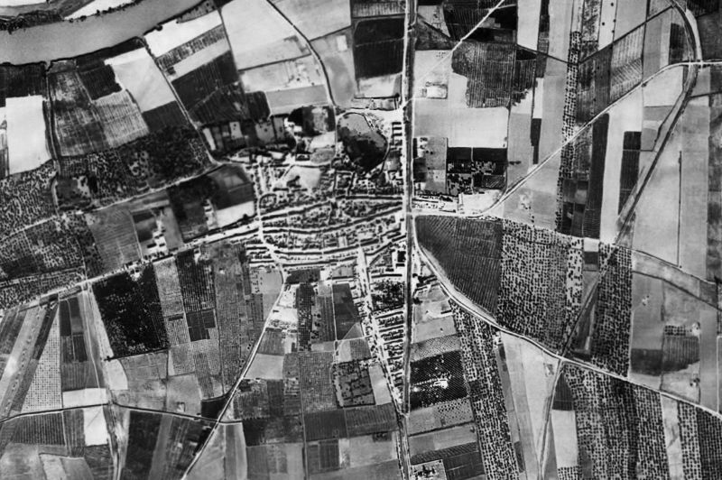 Ortofoto de 1956-1957 del núcleo de Tocina