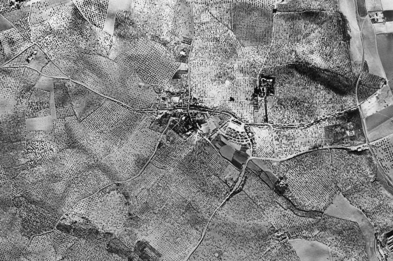 Ortofoto de 1956-1957 del núcleo de Tomares