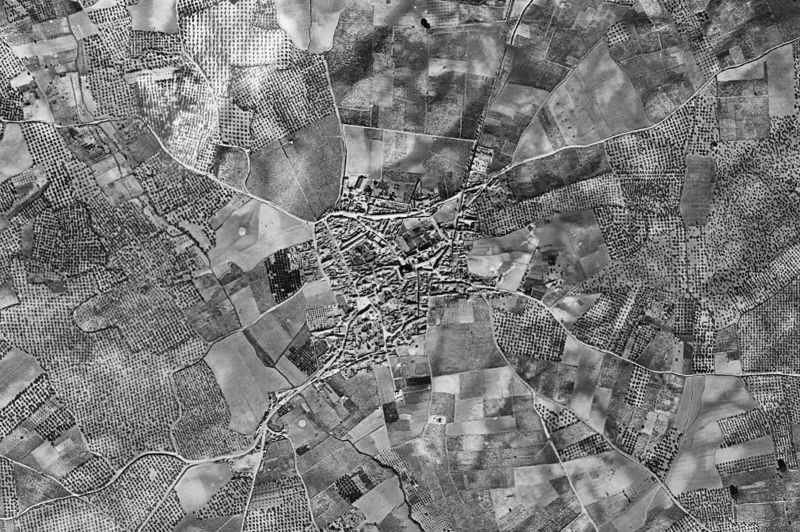 Ortofoto de 1956-1957 del núcleo de Umbrete